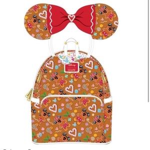 Loungefly Gingerbread mini Backpack w/ matching ears